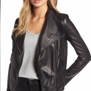 Chelsea28 Black Leather Jacket